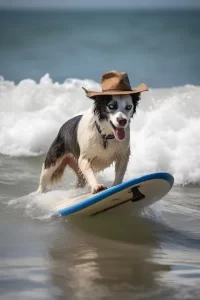 The Surfing Dog Who Caught the Perfect Wave